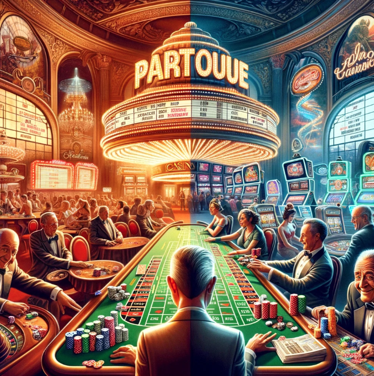 Illustration du Casino Partouche de ses débuts à l'ère numérique